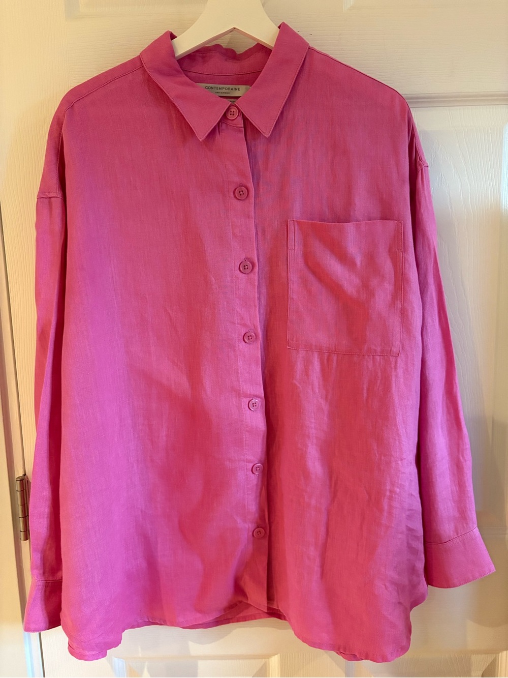Hot Pink Linen Blouse